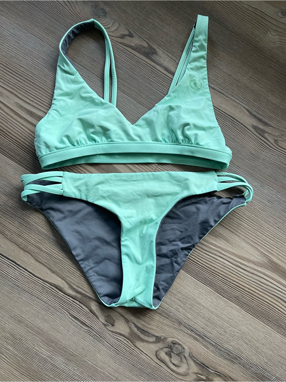 Rip Curl Mint Green Women's Bikini Set - Scoop Bralette & Strappy Hipster